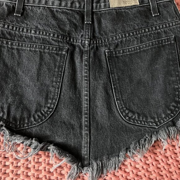 CARMAR Black Beatrice Zip Front Skirt with Reflective Side Zipper size 26 - Picture 6 of 8